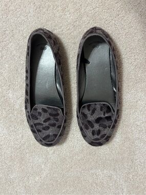 GAP Dark Gray Leopard Print Slip-On Loafers